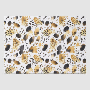 Abstrakter Weißer Leopard Seidenpapier