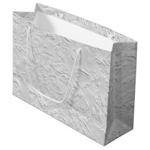 Abstrakter, weißer Stein, einfarbig Große Geschenktüte