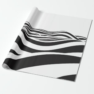 Abstrakter Wellenhintergrund. optische 3D-Illustra Geschenkpapier
