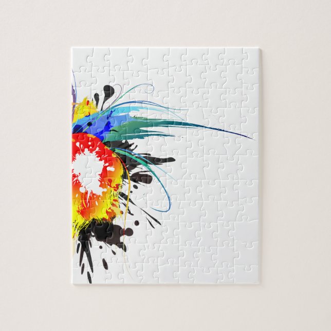 Abstrakter Wild Parrot Paint-Spritzer (Vertikal)