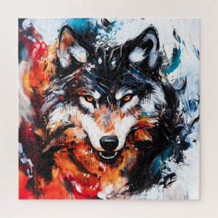 Abstrakter wilder Wolf-Geist