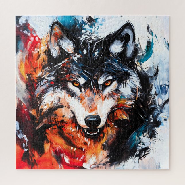 Abstrakter wilder Wolf-Geist (Vertikal)
