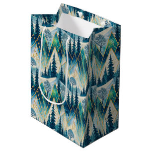 Abstrakter Winter am Celestial Pines Berg Mittlere Geschenktüte