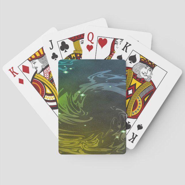 Abstrakter Wirbel Spielkarten (Rückseite)