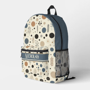Abstrakter Woodland-Benutzername Bedruckter Rucksack