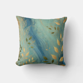 Abstrakter Zaffre-Golden Leaf Kunststil 22 Kissen