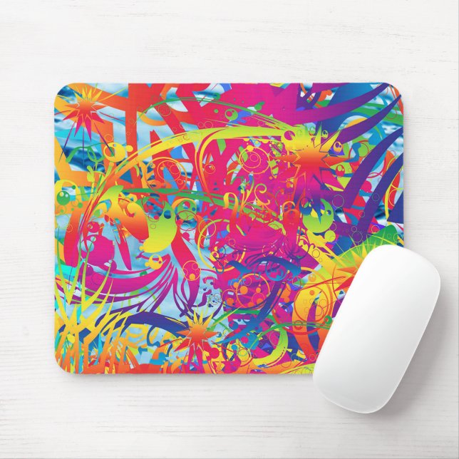 Abstrakter Zaubergarten-Mauspad Mousepad (Mit Mouse)