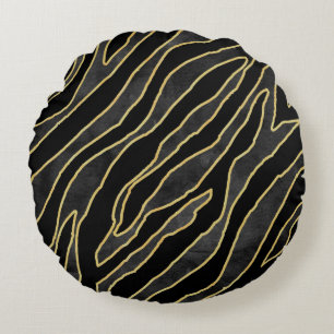 Abstrakter Zebrastreifen. Abbildung Rundes Kissen