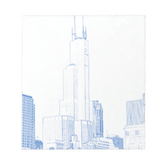 Abstrakter Zeichn von Chicago Nr. 1 Notizblock