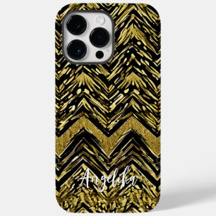 Abstrakter Zickzack Name und Personalisierter Name Case-Mate iPhone 14 Pro Max Hülle