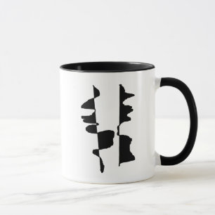 Abstrakter zweifarbiger Dual-Face-Becher Tasse