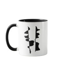 Abstrakter zweifarbiger Dual-Face-Becher