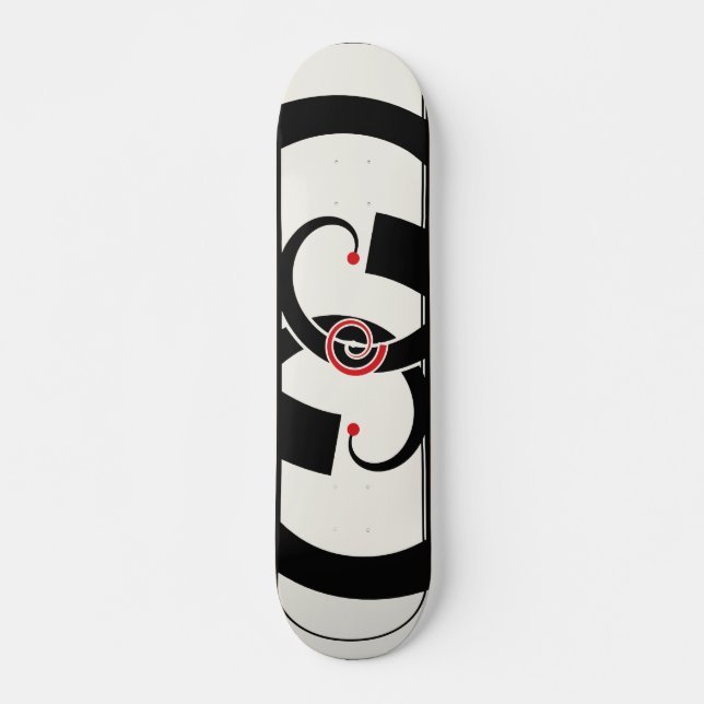 Abstrakter Zwillingsknoten Skateboard (Vorne)