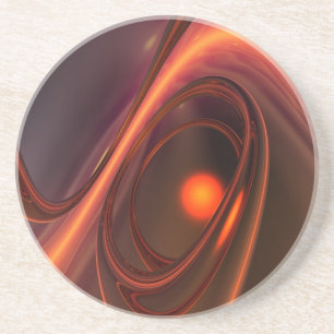Abstraktes 3d-Design, weiche Formen und Reflexione Getränkeuntersetzer