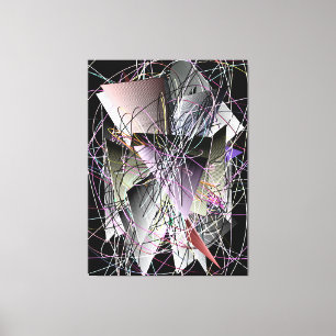 Abstraktes 3D-Geometrisches Muster Leinwanddruck