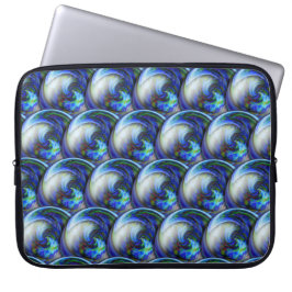 Abstraktes 3d kreist Muster mit Blasen ein Laptopschutzhülle