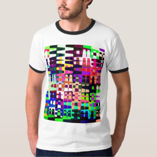 Abstraktes 90er Jahre Retro-Farbmuster T-Shirt