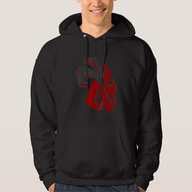 Abstraktes Abstraktionsmuster Hoodie (Vorderseite)