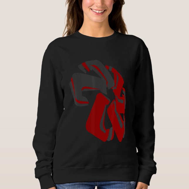 Abstraktes Abstraktionsmuster Sweatshirt (Vorderseite)