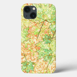 Abstraktes Acerblatt auf zerkratztem Boden, beige Case-Mate iPhone Hülle