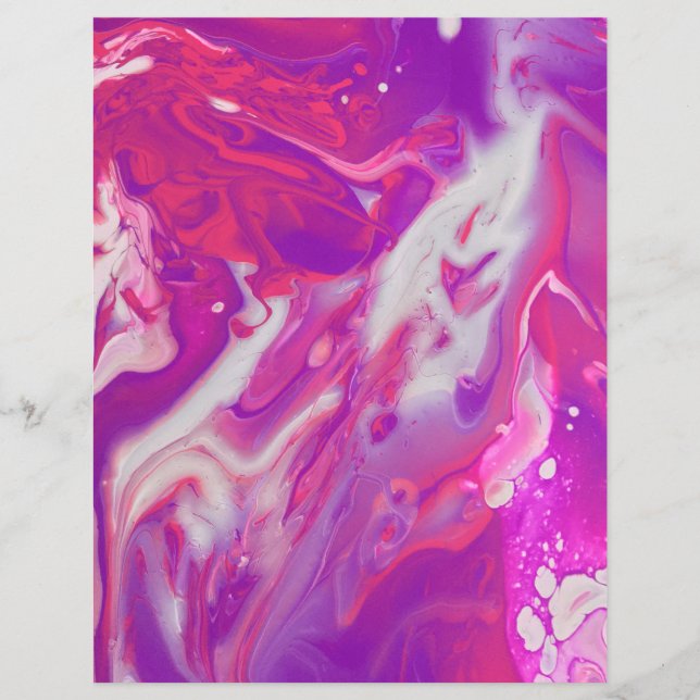 Abstraktes Acrylic Pour Scrapbook (Vorderseite)
