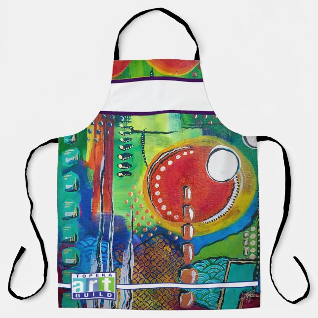 Abstraktes Acrylmalerei-TAG-Schürze Schürze (Vorderseite)