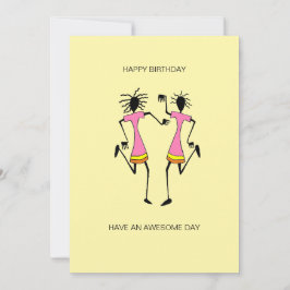 Abstraktes, afrikanisches Kunst Phantastisches Par Karte