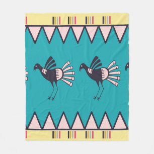 Abstraktes afrikanisches Kunstdesign. Handgezogene Fleecedecke