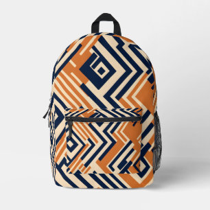 Abstraktes afrikanisches Muster Bedruckter Rucksack