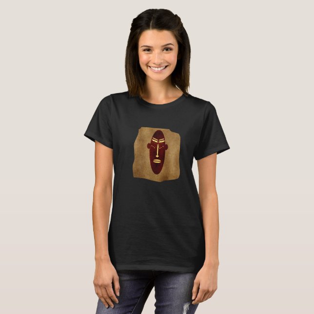 Abstraktes afrikanisches Stammesgebiet zeichnend T-Shirt (Vorne ganz)