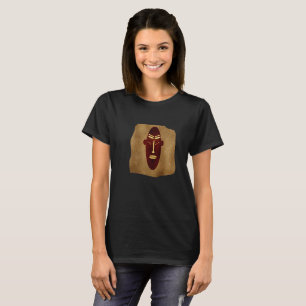 Abstraktes afrikanisches Stammesgesicht-Zeichnung T-Shirt