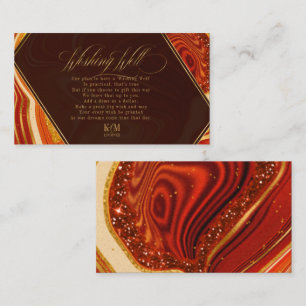 Abstraktes Agate Wishing Well V1 Hot Orange ID827 Begleitkarte