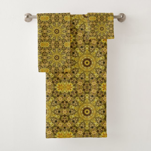 Abstraktes ägyptisches Design Badhandtuch Set (Insitu)