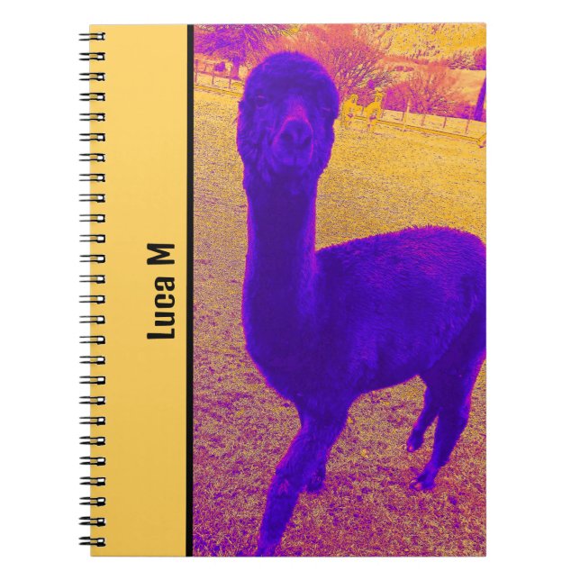 ABSTRAKTES ALPACA-IMAGE-KUSTOM NOTIZBLOCK (Vorderseite)