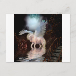 Abstraktes Angel-Weißhorn Postkarte