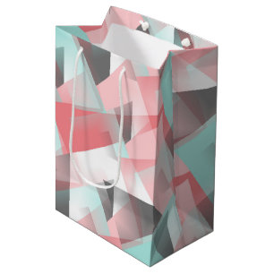 Abstraktes Angesagtes Modern geometrisches Mosaikk Mittlere Geschenktüte