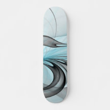 Abstraktes Anthracite Grau Blau Modernes Fraktal K