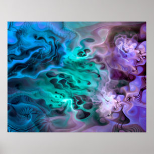 Abstraktes Apophysis-Fraktal I Poster