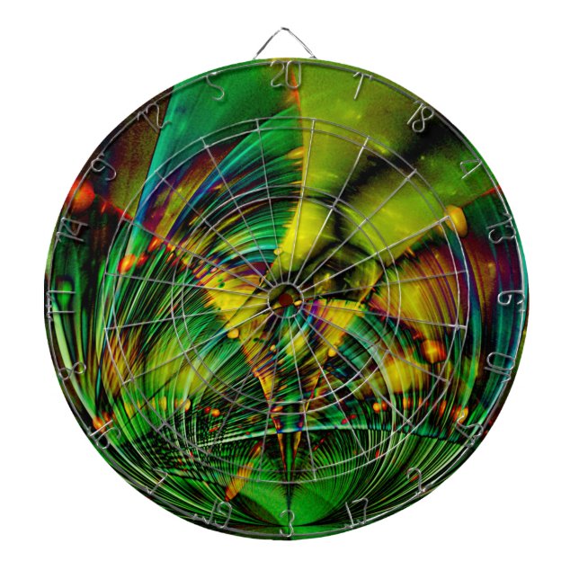 Abstraktes Apophysis-Fraktal II Dartscheibe (vorne)