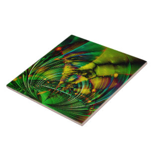 Abstraktes Apophysis-Fraktal II Fliese