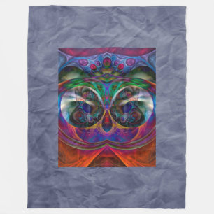 Abstraktes Apophysis-Fraktal - Schale + Ihr Backgr Fleecedecke