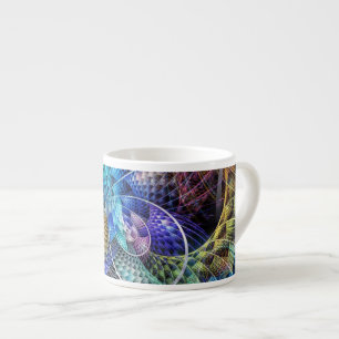 Abstraktes Apophysis-Fraktal X Espressotasse