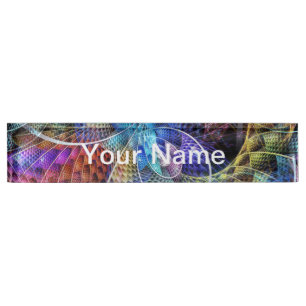 Abstraktes Apophysis-Fraktal X + Ihr Text Namensplakette