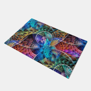 Abstraktes Apophysis Fraktal X + Ihre Ideen Fußmatte