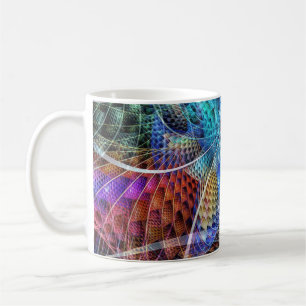 Abstraktes Apophysis-Fraktal X Kaffeetasse