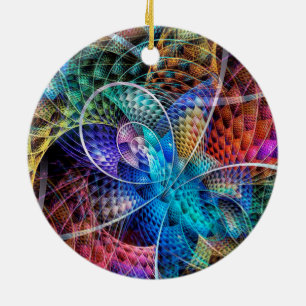 Abstraktes Apophysis-Fraktal X Keramikornament