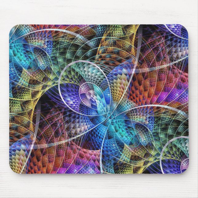Abstraktes Apophysis-Fraktal X Mousepad (Vorne)