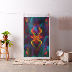 Abstraktes Apophysis-Fraktal XI + Ihre Idee Stoff