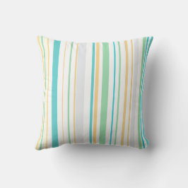 Abstraktes Aqua gestreift Kissen