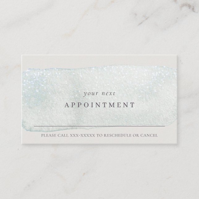 Abstraktes Aqua Silver Stoke Wasserfarbene Verabre Visitenkarte (Vorderseite)